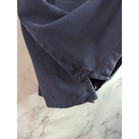 Duluth Shirt Mens Large Blue Polo Short Sleeve Navy Gusseted Top Trading Co - Picture 8 of 9